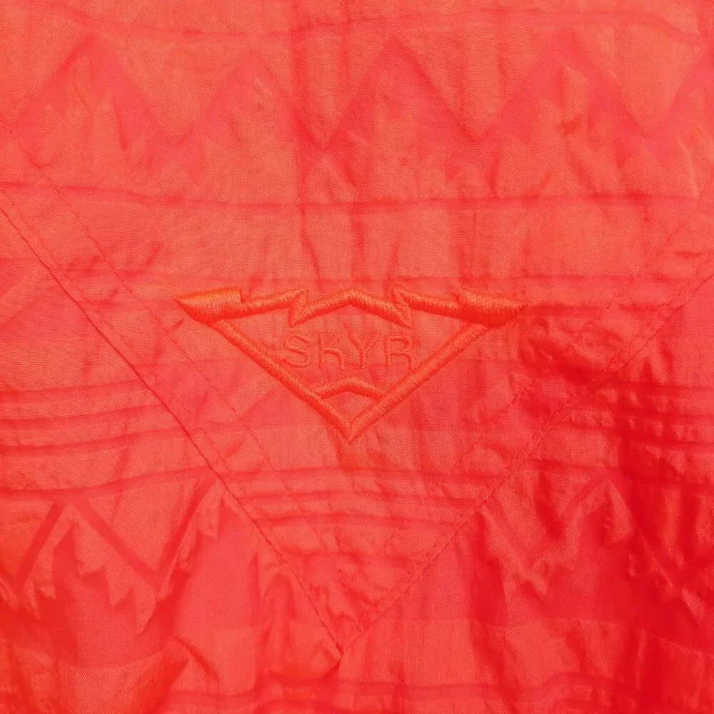 Skyr Vintage 80's Neon Lightweight Windbreaker Ski Jacket Orange Sz 8 - Picture 10 of 11